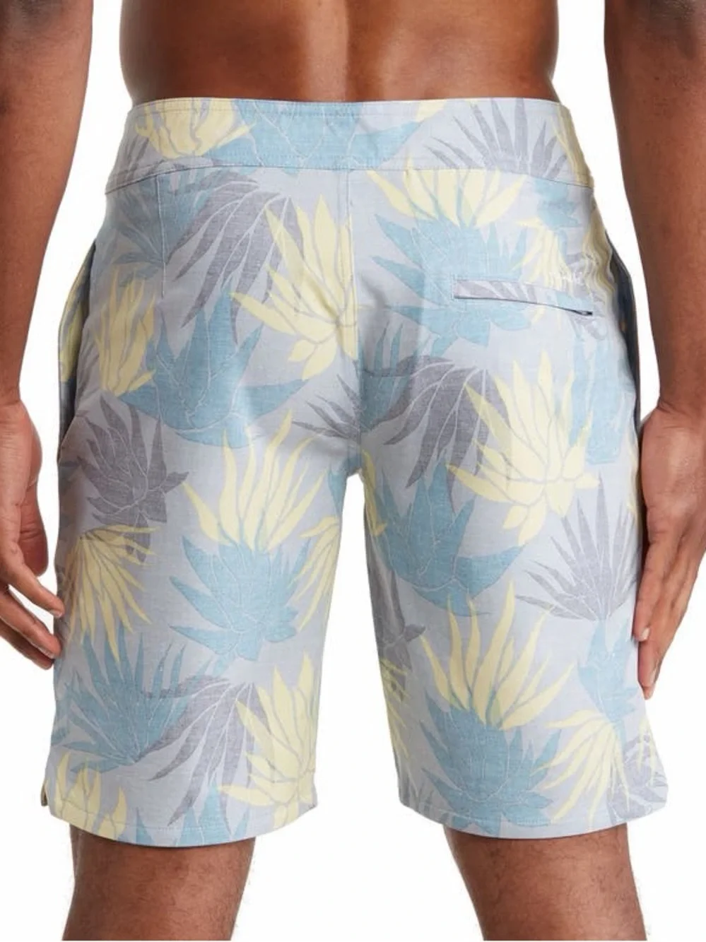 TravisMathew‎ Board Shorts Unlined Swimsuit Swim Trunks Blue Agave Print Size 38